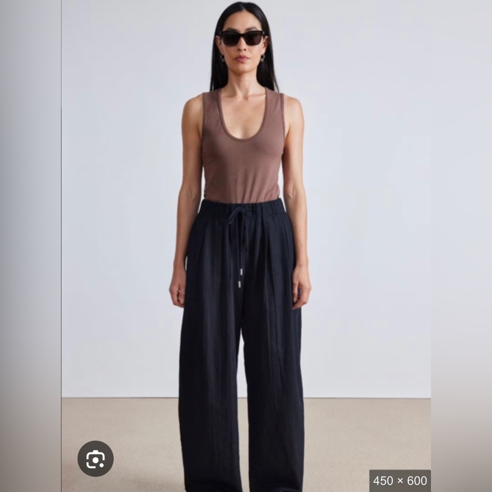 Forte Forte NWOT Designer Wide Leg Cropped Textured Italian Trouser Pant Size 8